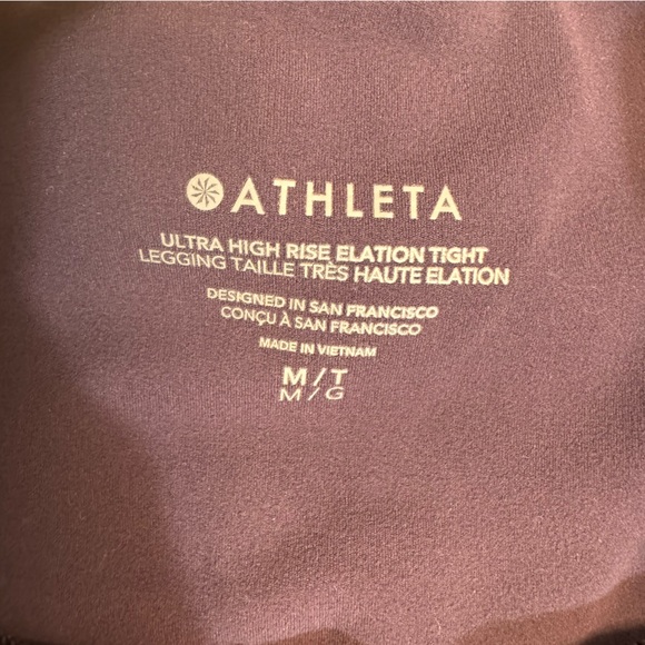 Athleta Ultra High Rise Elation Tight Leggings Woman’s Med Tall - Picture 7 of 7
